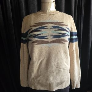 Men's Beige Patterned Sweater